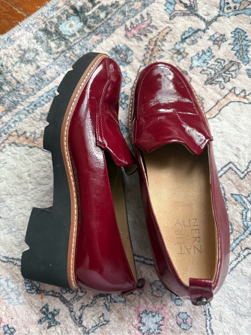 Neutralizer maroon red Mary Jane slip on shoes 8.5